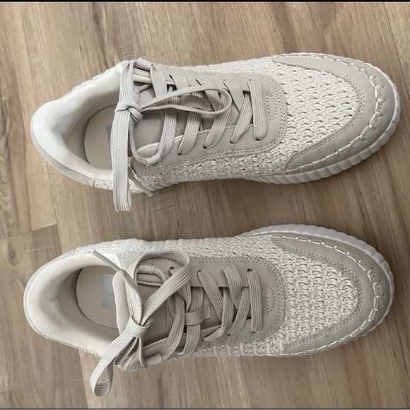 DV by Dolce Vita Textured Knit Cream Sneakers - Picture 3 of 7